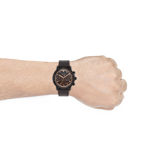  Shop Authentic Fossil Goodwin Chronograph Brown Dial Brown Leather Strap Watch for Men - FS5529 - Luxxuri