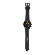  Shop Authentic Fossil Goodwin Chronograph Black Dial Black Leather Strap Watch for Men - FS5585 - Luxxuri