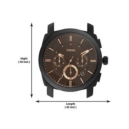  Shop Authentic Fossil Machine Chronograph Black Dial Black Leather Strap Watch for Men - FS5586 - Luxxuri