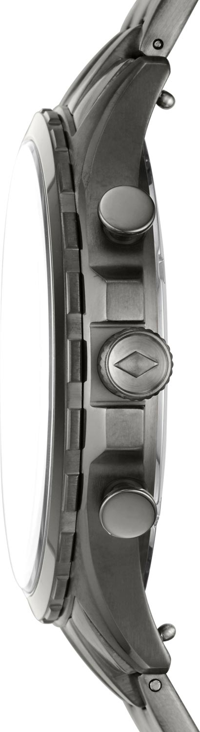  Shop Authentic Fossil Forrester Chronograph Black Dial Grey Steel Strap Watch for Men - FS5606 - Luxxuri