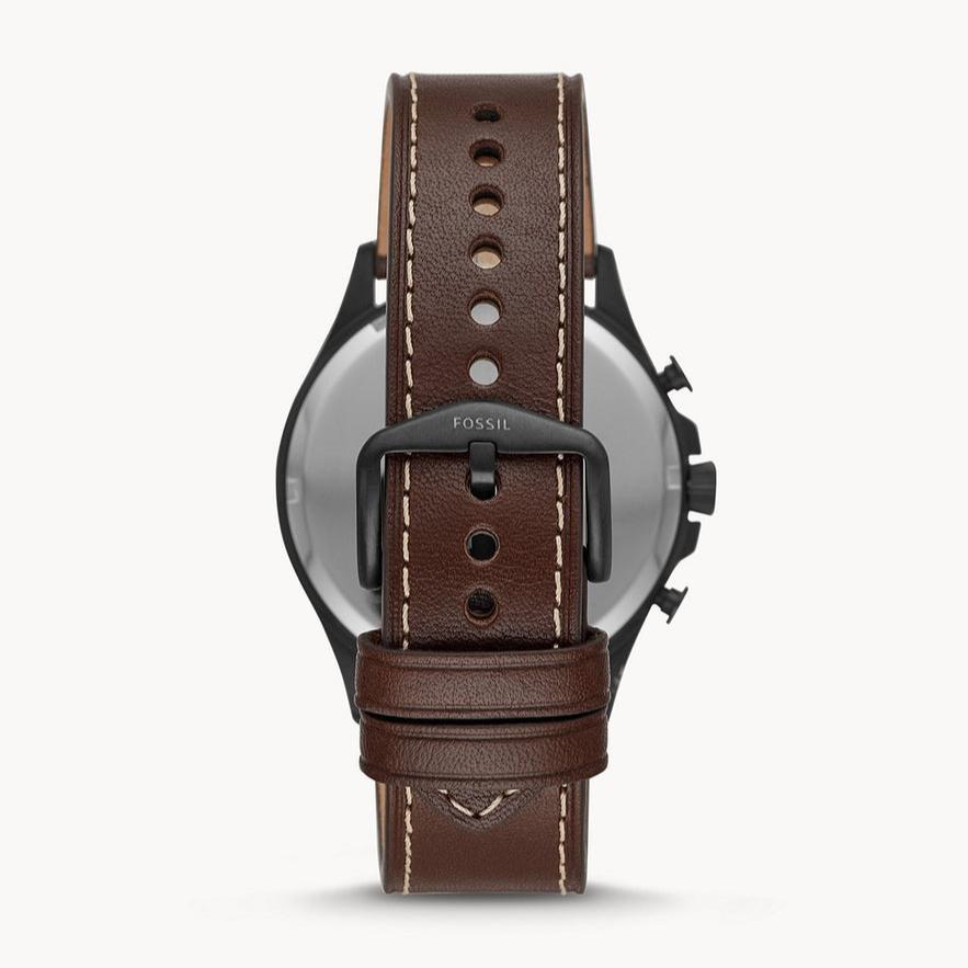  Shop Authentic Fossil Dillinger Chronograph White Dial Brown Leather Strap Watch for Men - FS5674 - Luxxuri