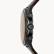  Shop Authentic Fossil Forrester Chronograph Black Dial Brown Leather Strap Watch for Men - FS5608 - Luxxuri