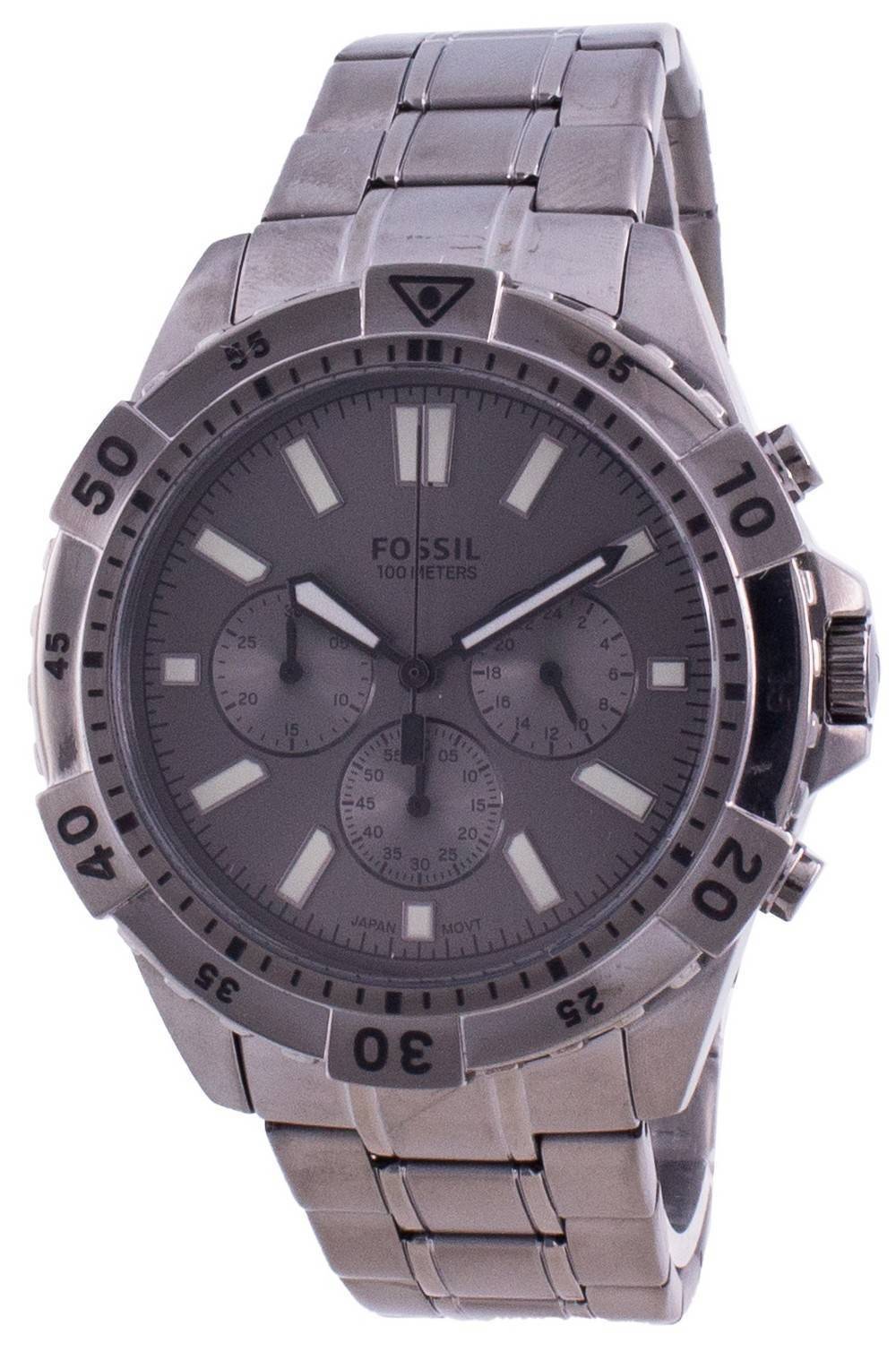  Shop Authentic Fossil Garrett Chronograph Grey Dial Grey Steel Strap Watch for Men - FS5621 - Luxxuri