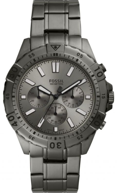  Shop Authentic Fossil Garrett Chronograph Grey Dial Grey Steel Strap Watch for Men - FS5621 - Luxxuri