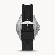  Shop Authentic Fossil Garrett Chronograph Black Dial Black Rubber Strap Watch for Men - FS5624 - Luxxuri