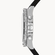  Shop Authentic Fossil Garrett Chronograph Black Dial Black Rubber Strap Watch for Men - FS5624 - Luxxuri