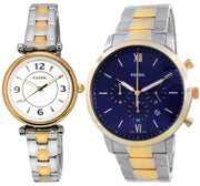  Shop Authentic Fossil Neutra Chronograph Blue Dial Two Tone Steel Strap Watch for Men - FS5706 - Luxxuri