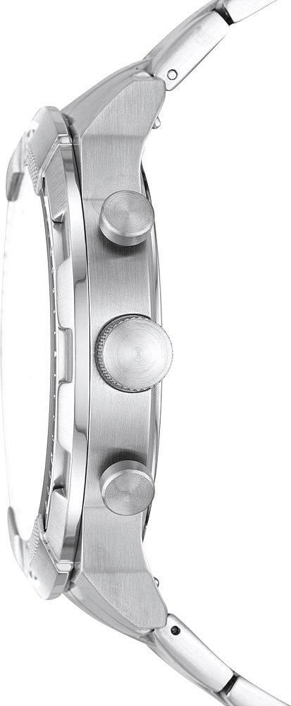  Shop Authentic Fossil Bronson Chronograph Black Dial Silver Steel Strap Watch for Men - FS5710 - Luxxuri