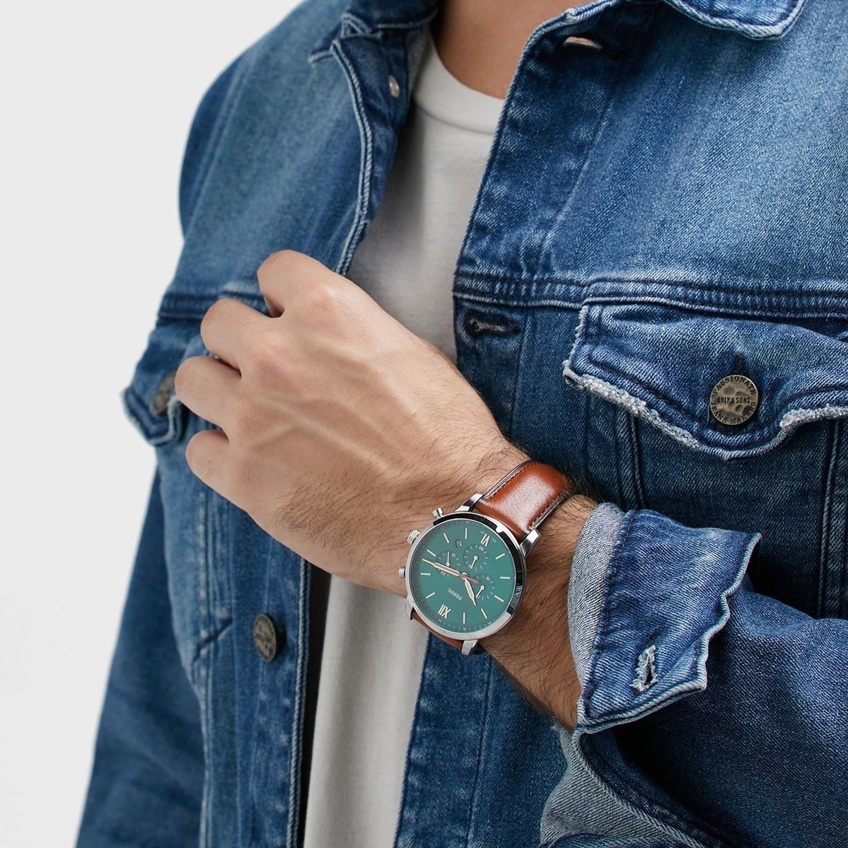  Shop Authentic Fossil Neutra Chronograph Green Dial Brown Leather Strap Watch for Men - FS5735 - Luxxuri