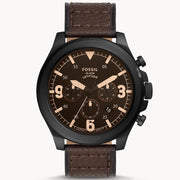  Shop Authentic Fossil Nate Chronograph Brown Dial Brown Leather Strap Watch for Men - JR1511 - Luxxuri