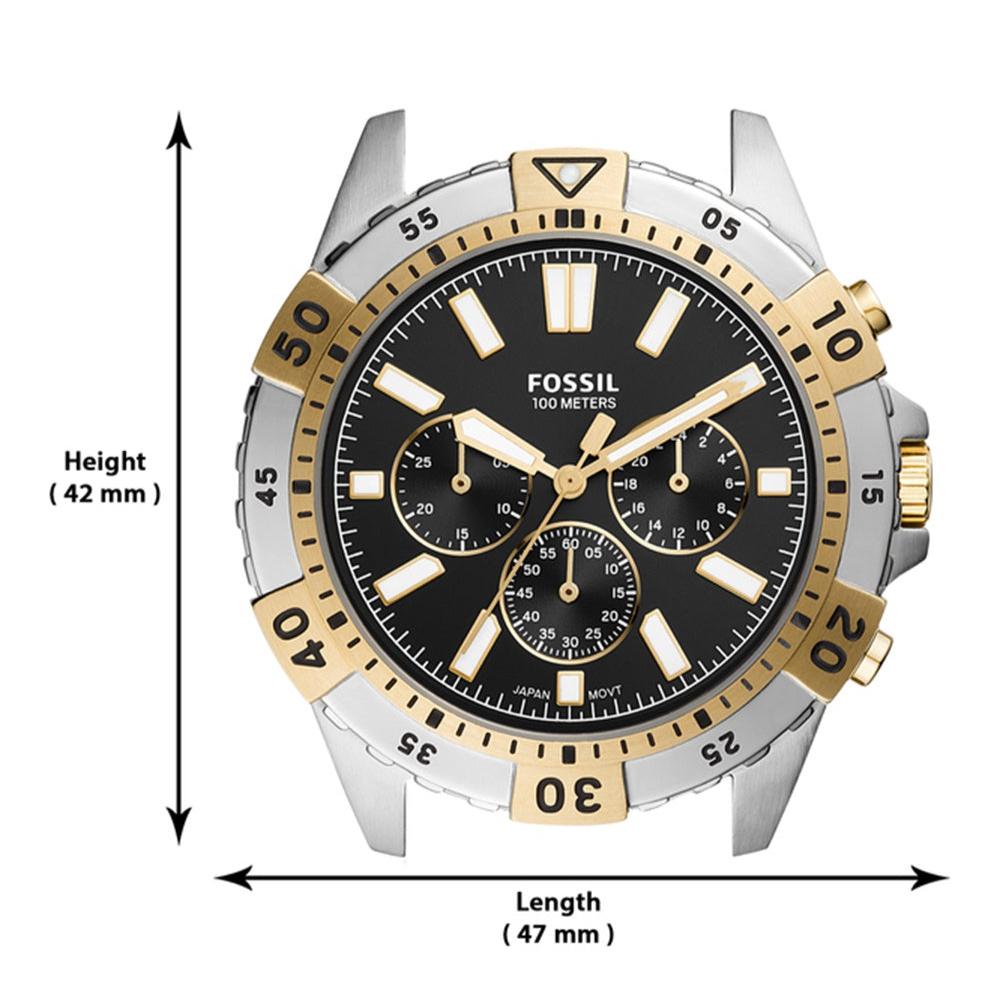  Shop Authentic Fossil Garrett Analog Black Dial Two Tone Steel Strap Watch for Men - FS5771 - Luxxuri