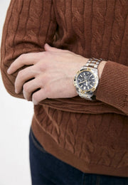  Shop Authentic Fossil Garrett Analog Black Dial Two Tone Steel Strap Watch for Men - FS5771 - Luxxuri