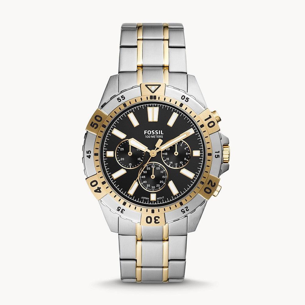  Shop Authentic Fossil Garrett Analog Black Dial Two Tone Steel Strap Watch for Men - FS5771 - Luxxuri