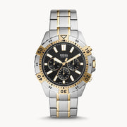 Shop Authentic Fossil Garrett Analog Black Dial Two Tone Steel Strap Watch for Men - FS5771 - Luxxuri