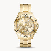  Shop Authentic Fossil Garrett Chronograph Gold Dial Gold Steel Strap Watch for Men - FS5772 - Luxxuri