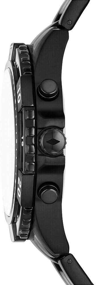  Shop Authentic Fossil Garrett Chronograph Black Dial Black Steel Strap Watch for Men - FS5773 - Luxxuri