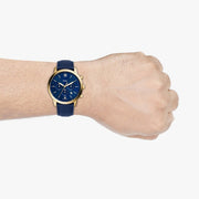  Shop Authentic Fossil Neutra Chronograph Blue Dial Blue Leather Strap Watch for Men - FS5454 - Luxxuri