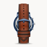  Shop Authentic Fossil Neutra Chronograph Blue Dial Brown Leather Strap Watch for Men - FS5791 - Luxxuri