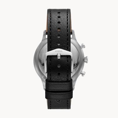  Shop Authentic Fossil Retro Pilot Chronograph Black Dial Black Leather Strap Watch for Men - FS5806 - Luxxuri
