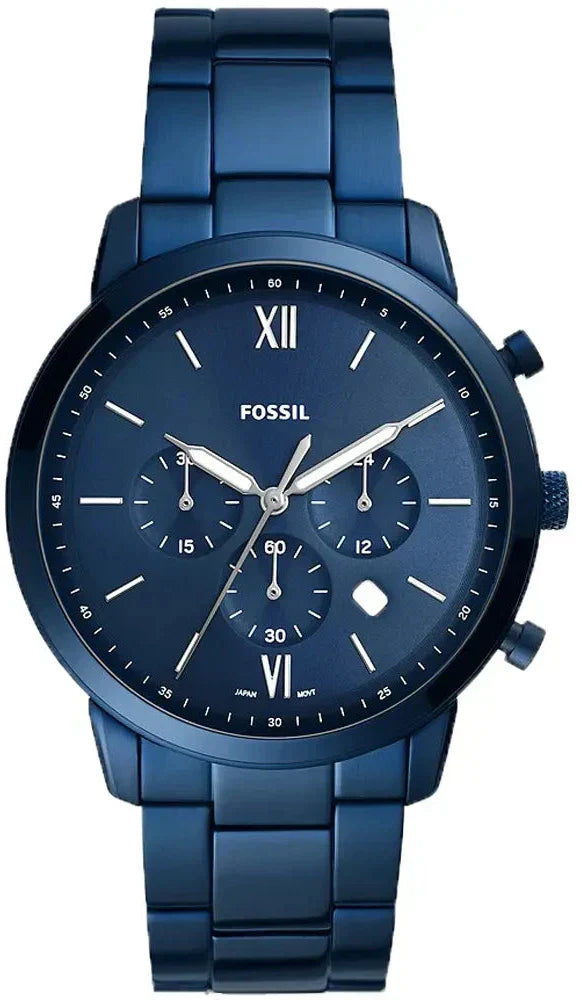  Shop Authentic Fossil Neutra Chronograph Blue Dial Blue Steel Strap Watch for Men - FS5826 - Luxxuri