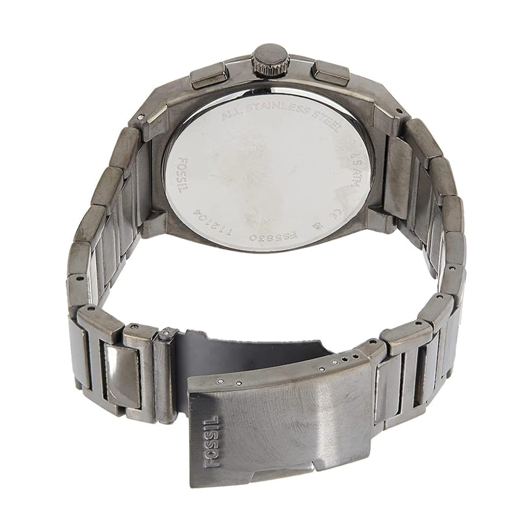  Shop Authentic Fossil Everett Chronograph Grey Dial Grey Steel Strap Watch for Men - FS5830 - Luxxuri
