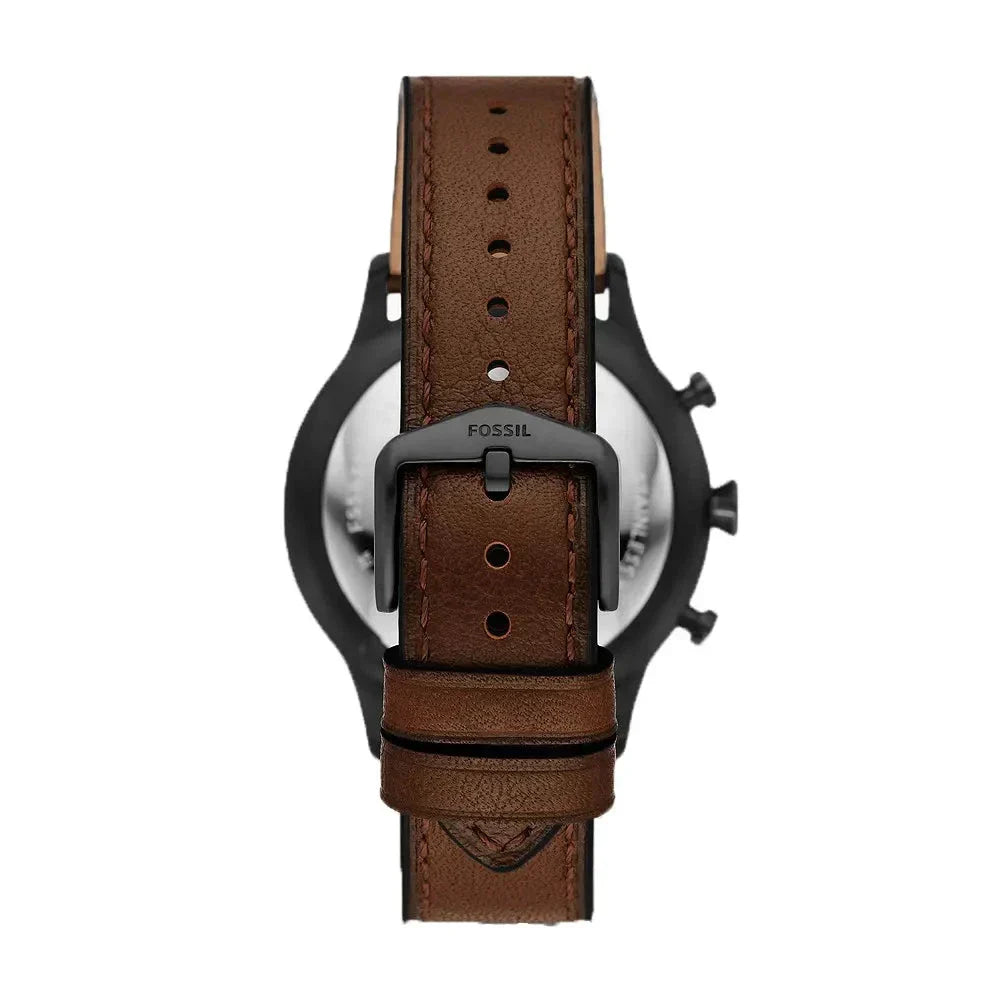  Shop Authentic Fossil Everett Chronograph Grey Dial Brown Leather Strap Watch for Men - FS5799 - Luxxuri