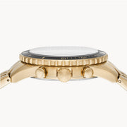  Shop Authentic Fossil FB-01 Chronograph Black Dial Gold Steel Strap Watch for Men - FS5836 - Luxxuri