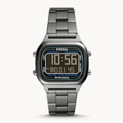  Shop Authentic Fossil Retro Digital Black Dial Black Steel Strap Watch for Men - FS5846 - Luxxuri