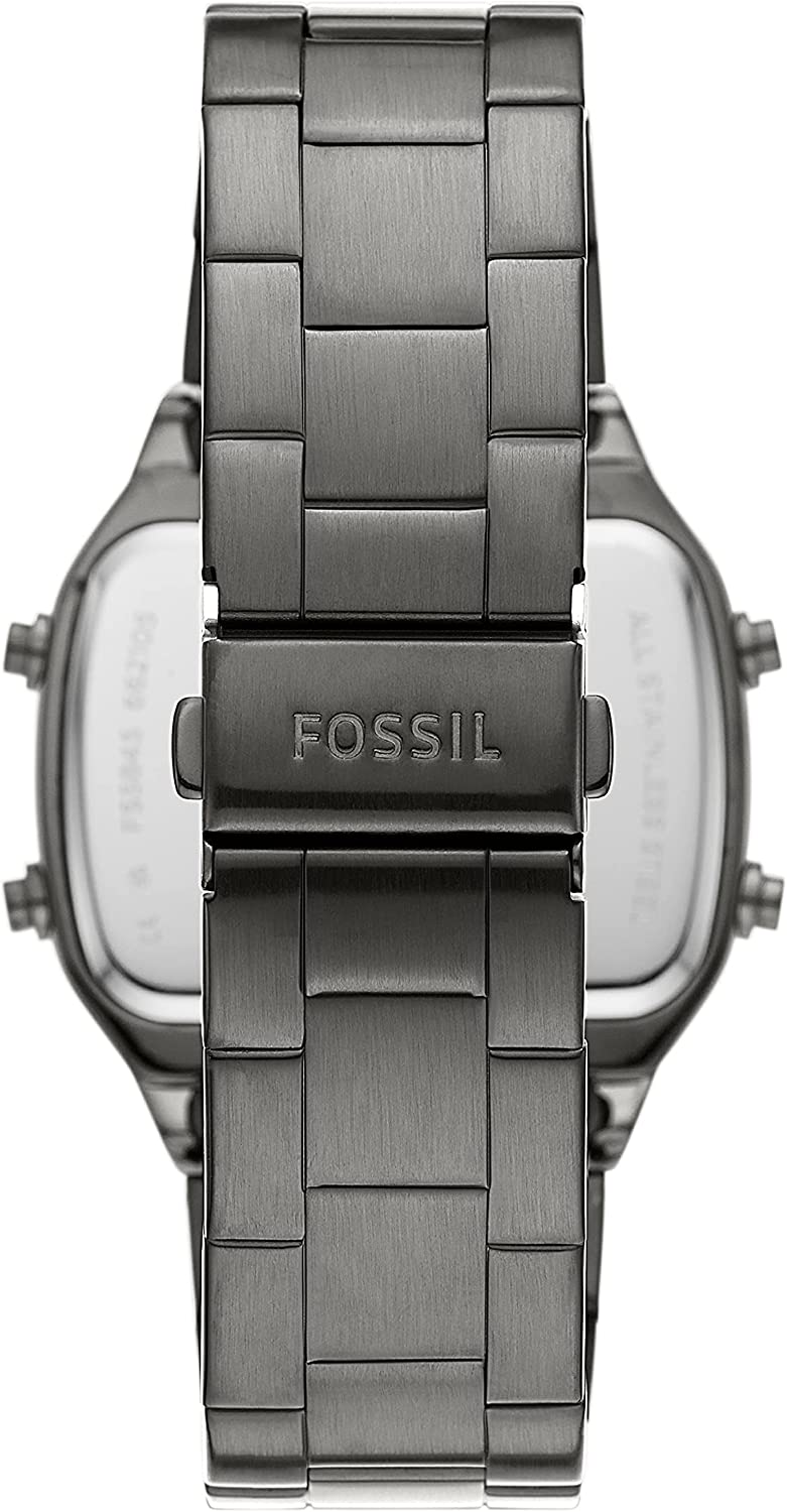  Shop Authentic Fossil Retro Digital Black Dial Black Steel Strap Watch for Men - FS5846 - Luxxuri