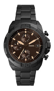  Shop Authentic Fossil Bronson Chronograph Black Dial Black Steel Strap Watch for Men - FS5851 - Luxxuri