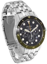  Shop Authentic Fossil FB-01 Chronograph Black Dial Silver Steel Strap Watch for Men - FS5864 - Luxxuri