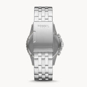  Shop Authentic Fossil FB-01 Chronograph Black Dial Silver Steel Strap Watch for Men - FS5864 - Luxxuri