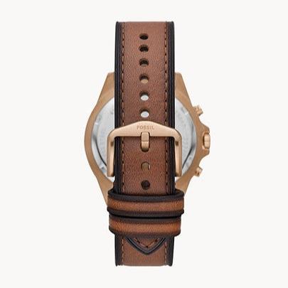  Shop Authentic Fossil Garrett Chronograph Brown Dial Brown Leather Strap Watch for Men - FS5867 - Luxxuri