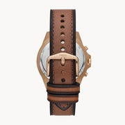  Shop Authentic Fossil Garrett Chronograph Brown Dial Brown Leather Strap Watch for Men - FS5867 - Luxxuri