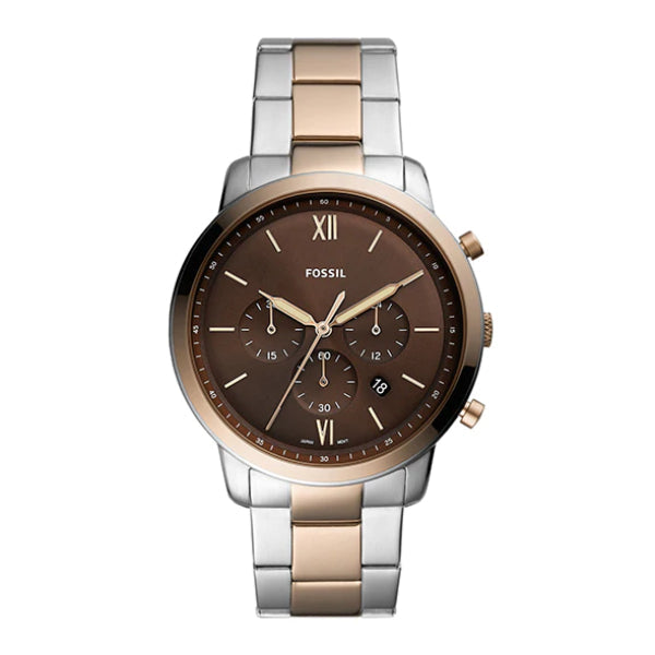  Shop Authentic Fossil Neutra Chronograph Brown Dial Two Tone Steel Strap Watch for Men - FS5869 - Luxxuri