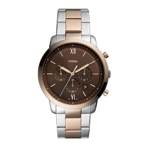  Shop Authentic Fossil Neutra Chronograph Brown Dial Two Tone Steel Strap Watch for Men - FS5869 - Luxxuri