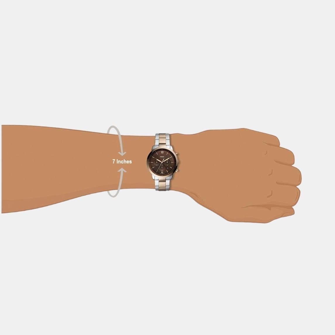  Shop Authentic Fossil Neutra Chronograph Brown Dial Two Tone Steel Strap Watch for Men - FS5869 - Luxxuri