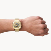  Shop Authentic Fossil Retro Analog-Digital Gold Dial Gold Steel Strap Watch for Men - FS5889 - Luxxuri