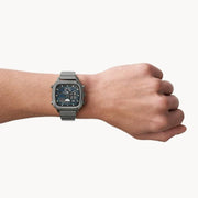  Shop Authentic Fossil Retro Analog-Digital Black Dial Grey Steel Strap Watch for Men - FS5892 - Luxxuri