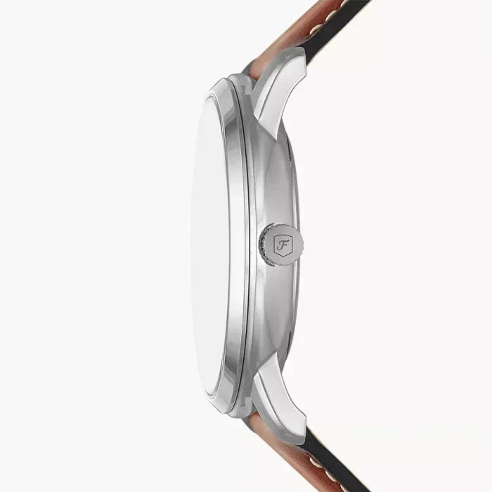  Shop Authentic Fossil Neutra Minimalist Moonphase Blue Dial Brown Leather Strap Watch for Men - FS5903 - Luxxuri