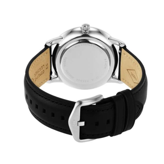  Shop Authentic Fossil Neutra Minimalist Moonphase Black Dial Black Leather Strap Watch for Men - FS5904 - Luxxuri