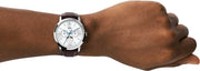  Shop Authentic Fossil Neutra Minimalist Moonphase Silver Dial Brown Leather Strap Watch for Men - FS5905 - Luxxuri