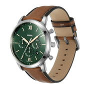  Shop Authentic Fossil Neutra Chronograph Green Dial Brown Leather Strap Watch for Men - FS5735 - Luxxuri
