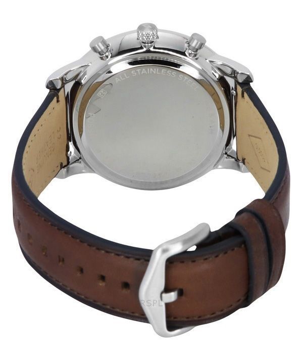  Shop Authentic Fossil Neutra Chronograph White Dial Brown Leather Strap Watch for Men - FS6022 - Luxxuri