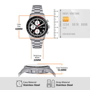  Shop Authentic Fossil Sport Tourer Chronograph Black Dial Silver Steel Strap Watch for Men - FS6045 - Luxxuri