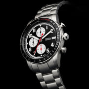  Shop Authentic Fossil Sport Tourer Chronograph Black Dial Silver Steel Strap Watch for Men - FS6045 - Luxxuri