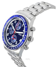  Shop Authentic Fossil Sport Tourer Chronograph Blue Dial Silver Steel Strap Watch for Men - FS6047 - Luxxuri