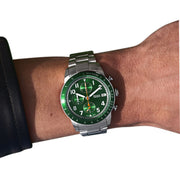  Shop Authentic Fossil Sport Tourer Chronograph Green Dial Silver Steel Strap Watch for Men - FS6048 - Luxxuri