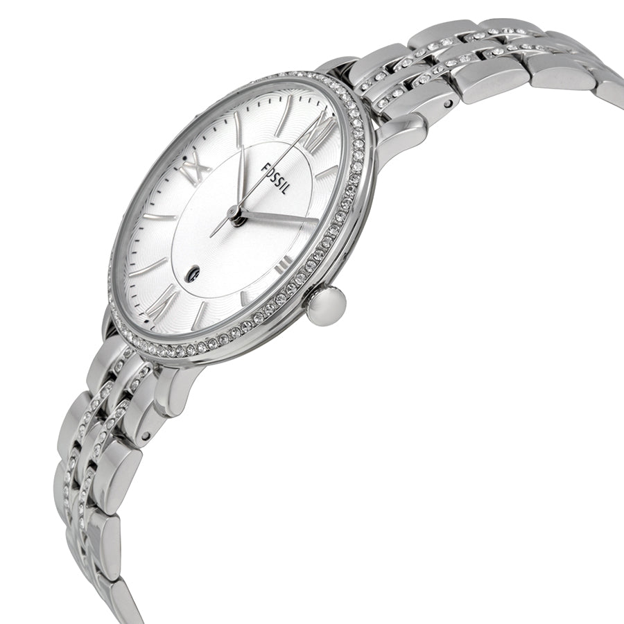  Shop Authentic Fossil Jacqueline White Dial Silver Steel Strap Watch for Women - ES3545 - Luxxuri