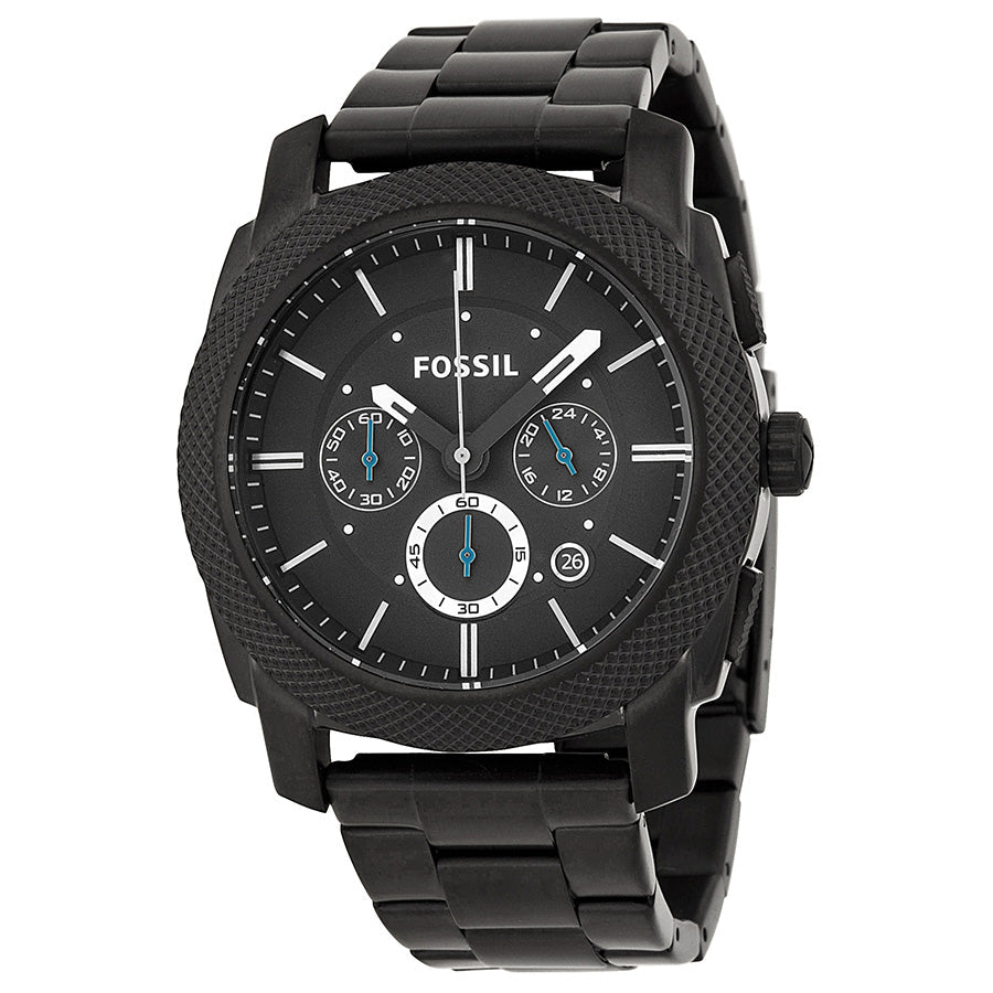  Shop Authentic Fossil Machine Chronograph Black Dial Black Steel Strap Watch for Men - FS4552 - Luxxuri